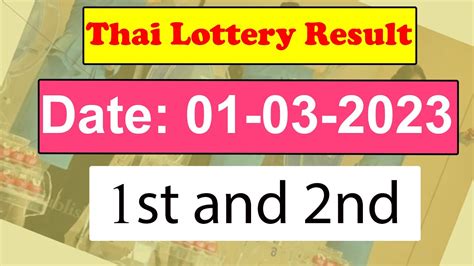 16 march thailand lottery result|Thai Lottery Result 01.